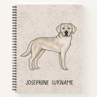 Cream Labrador Retriever Lab Dog Custom Name Notebook