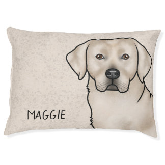 Cream Labrador Retriever Lab Dog Custom Name Pet Bed