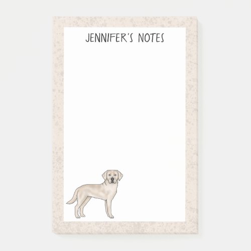 Cream Labrador Retriever Lab Dog Custom Name Post_it Notes