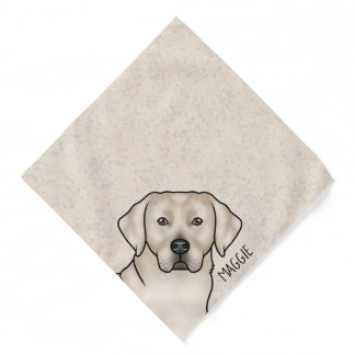 Cream Labrador Retriever Lab Dog Custom Pet Name Bandana