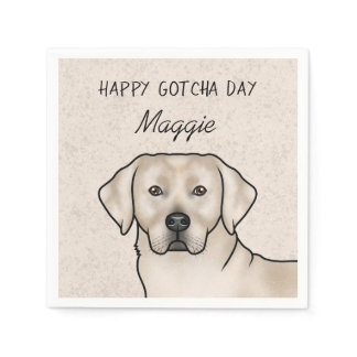 Cream Labrador Retriever Lab Dog Happy Gotcha Day Napkins