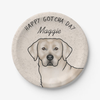 Cream Labrador Retriever Lab Dog Happy Gotcha Day Paper Plates