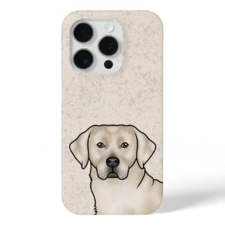 Cream Labrador Retriever Lab Dog Head Portrait iPhone 15 Pro Case