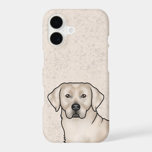 Cream Labrador Retriever Lab Dog Head Portrait Case-Mate iPhone Case (Back)