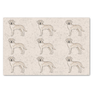 Cream Labrador Retriever Lab Dog Print Pattern Tissue Paper