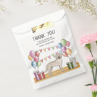 Cream Labrador Retriever Pastel Birthday Thank You Favor Bag