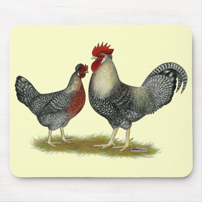 Cream Legbar Chickens Mouse Pad (Front)