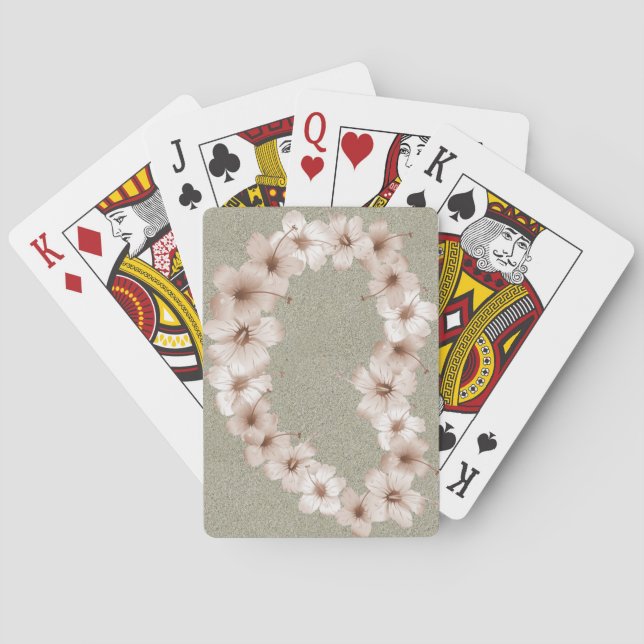 Cream Lei Play Poker Cards (Back)