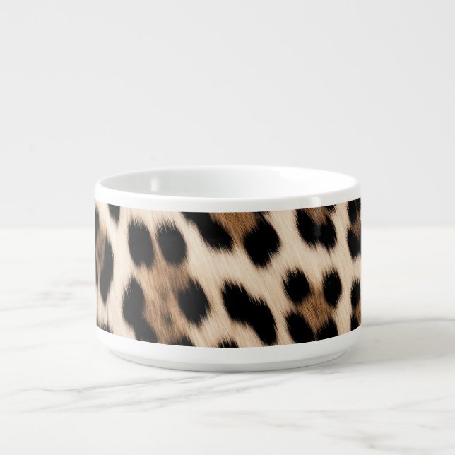 Cream Leopard Animal Birthday Bowl (Center)
