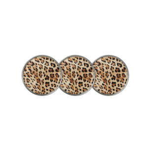 Cream Leopard Animal Print Golf Ball Marker