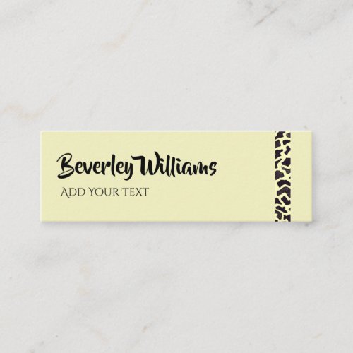 Cream Leopard Business Calling Card