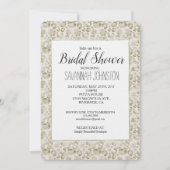 Cream Leopard Print Bridal Shower Invitation (Front)