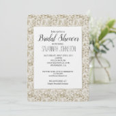 Cream Leopard Print Bridal Shower Invitation (Standing Front)