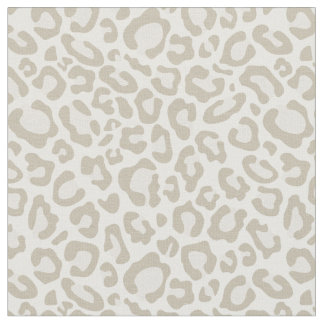 Cream Leopard Print Fabric