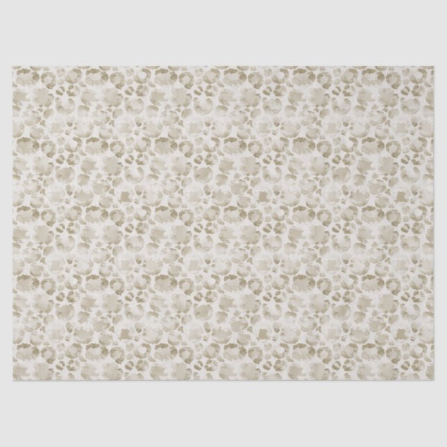 Cream Leopard Print Tissue Paper (Front)