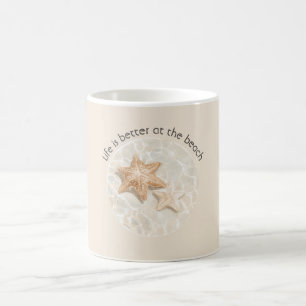 Cream Life is Better at the Beach Starfish Coffee Mug