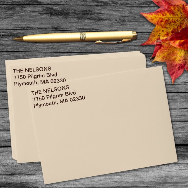 Cream Light Tan Colored Pre-Addressed Envelope (Creator Uploaded)