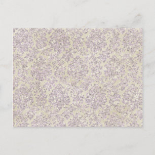 Cream lilac glitter postcard