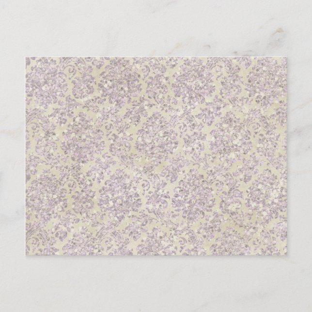 Cream lilac glitter postcard (Front)