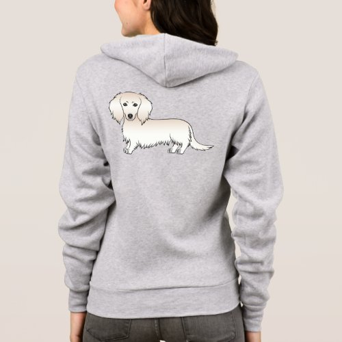 Cream Long Hair Dachshund Cute Cartoon Dog Hoodie