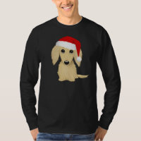 Cream Longhaired Dachshund Santa Dog Christmas