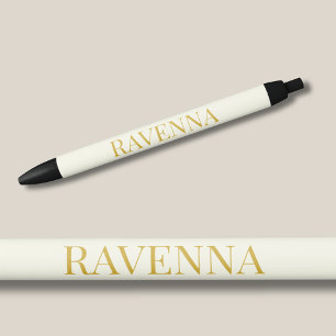 Cream Luxury Custom Serif Name Gift For Her Pen