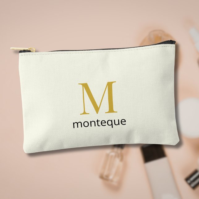 Cream Luxury Personalized Monogram Gift For Her Accessory Pouch (Creator Uploaded)