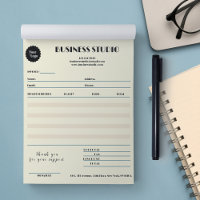 Cream Marble Invoice Sales Receipt Small Business