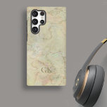 Cream Marble Monogram Samsung Galaxy S22 Ultra Case<br><div class="desc">Samsung case design available for a variety of phones. Choose yours in the drop-down menu. Personalize the monogram. Created in a cream,  beige and light gray veined marble pattern for a timeless look.</div>