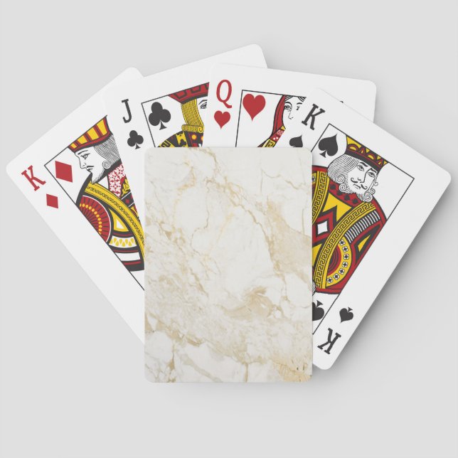 Cream Marble Poker Cards (Back)