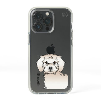 Cream Mini Goldendoodle Cartoon Dog &amp; Name Speck iPhone 13 Pro Case