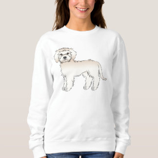 Cream Mini Goldendoodle Cute Cartoon Dog Sweatshirt