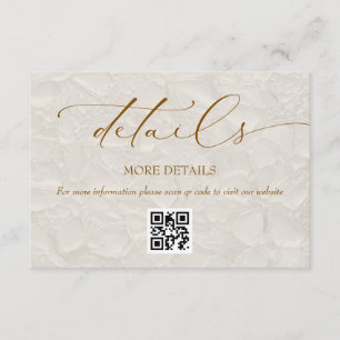 Cream MInimal Elegant Wedding Details Enclosure Card