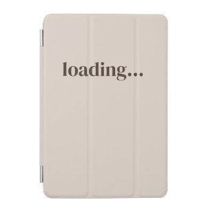 Cream Minimalist Aesthetic Loading Notebook iPad Mini Cover