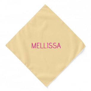 Cream minimalist custom name bandana