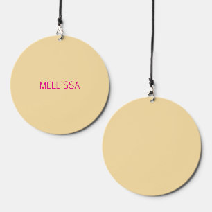 Cream minimalist custom name  wind chime 