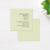 Cream Minimalist Modern Simple Plain Profile Card (Desk)