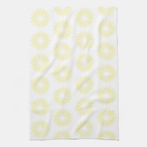 Cream Modern Sunbursts Towel
