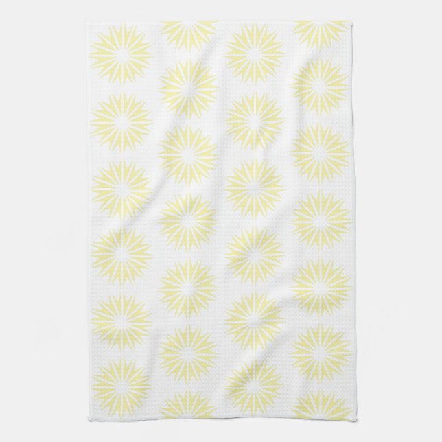 Cream Modern Sunbursts Towel (Vertical)