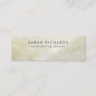Cream Mother of Pearl Display Earring Mini Business Card