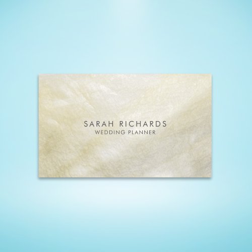 Cream Mother of Pearl Elegant Business Card