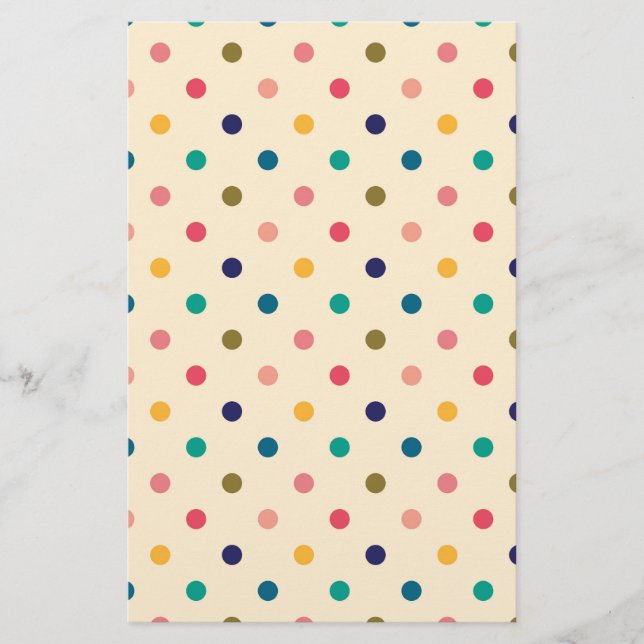 Cream & Multi-Color Dot Soap Wrap Paper (Front)
