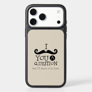 Cream Mustache You A Question Humor iPhone 17 Pro Max Case
