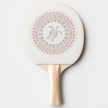 Cream Ombre Turtle And Mandala Ping Pong Paddle