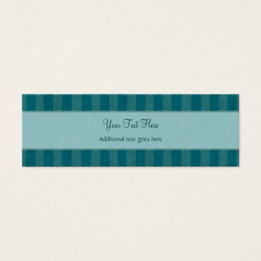 Customizable Cream on Teal Floral Wisps & Stripes with Monogram Business Card Templates