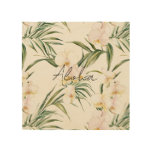 Cream Orchid Flowers   Wood Wall Art