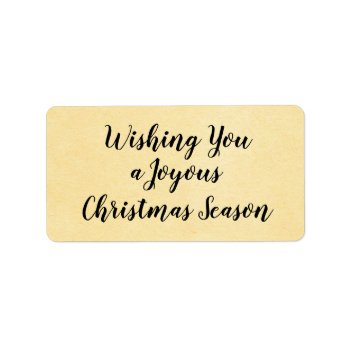 Cream Parchment Christmas Gift Label Stickers by thechristmascardshop at Zazzle