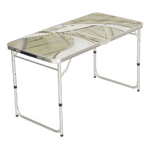 Cream Pastel Autumn Abstract Art Beer Pong Table