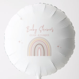 Cream Pastel Simple Minimalist Baby Shower Balloon