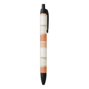 Cream Peach Orange Stripes Birthday Pen